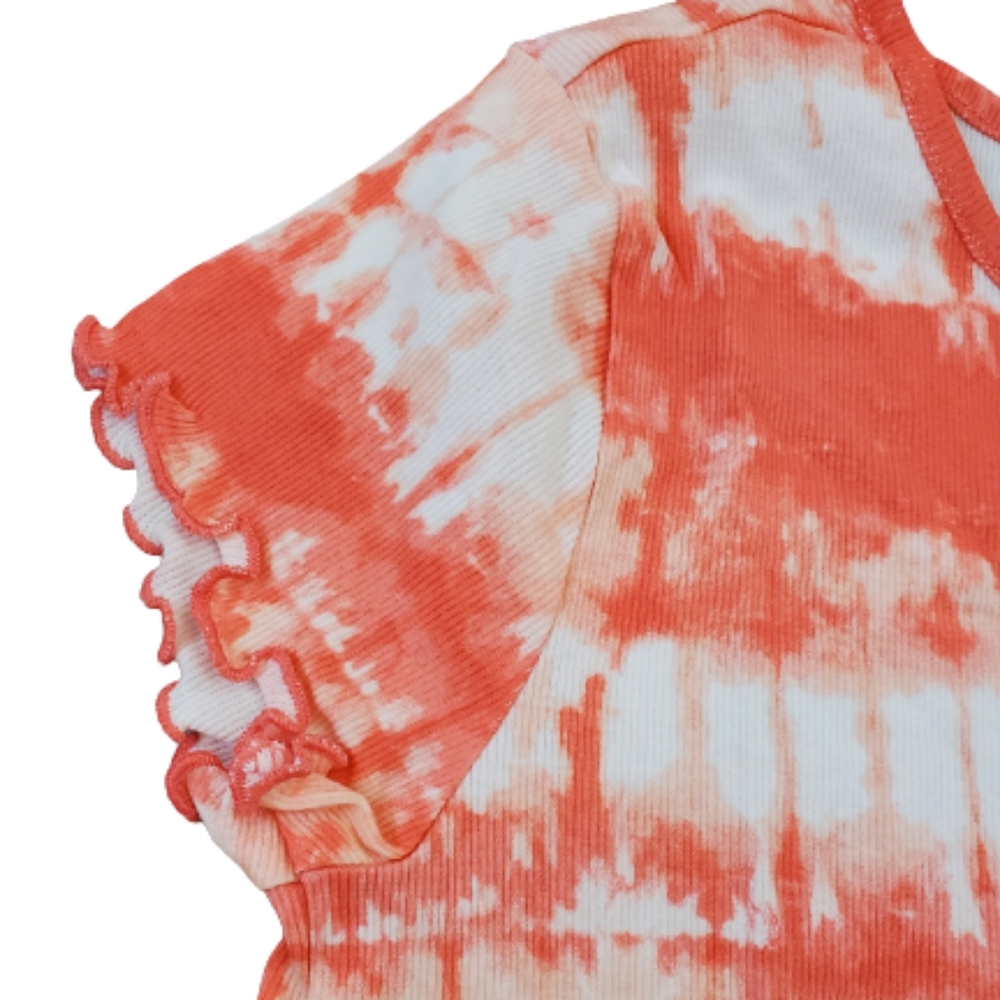 The children's place girls ribbed tie dye short sleeves tshirt, 14, oran… - Picture 4 of 7